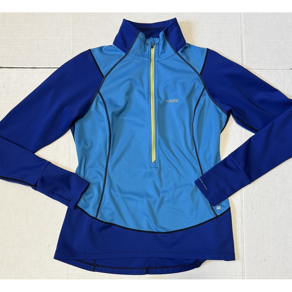 COLUMBIA Windefend - Womens Omni-Wick Titanium 1/2 Zip Long Sleeve Shirt - Large